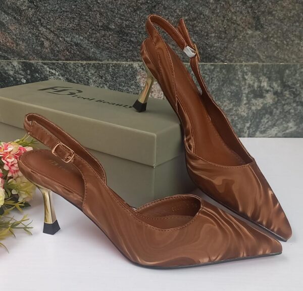 women's pointed-toe sling-back mid-heels