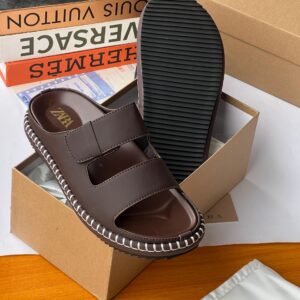 men's premium leather slippers