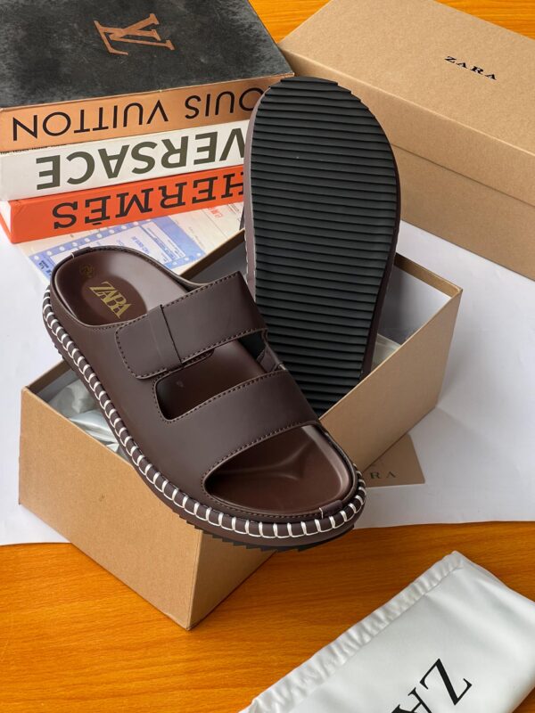men's premium leather slippers