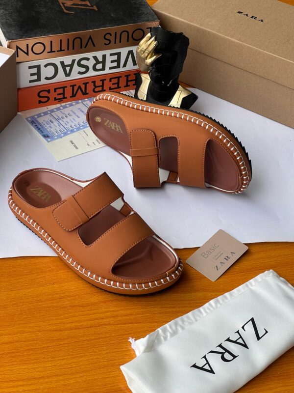 men's premium leather slippers