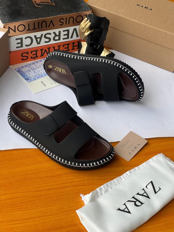 men's premium leather slippers