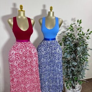 women's print pleated skirts