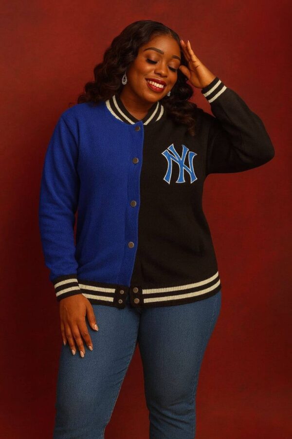 turkish style 2-tone varsity sweater