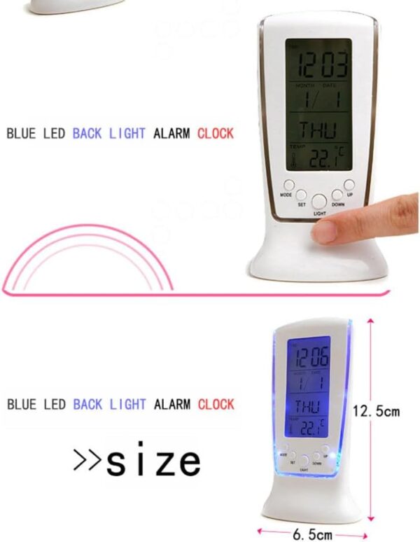 led night light alarm clock