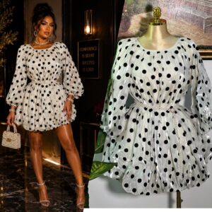 polka dot mini dress