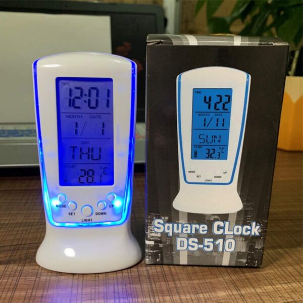 led night light alarm clock