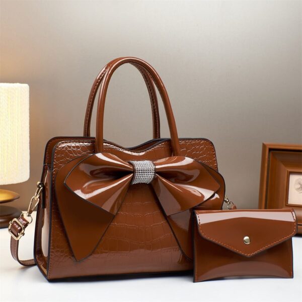 gloss leather bag