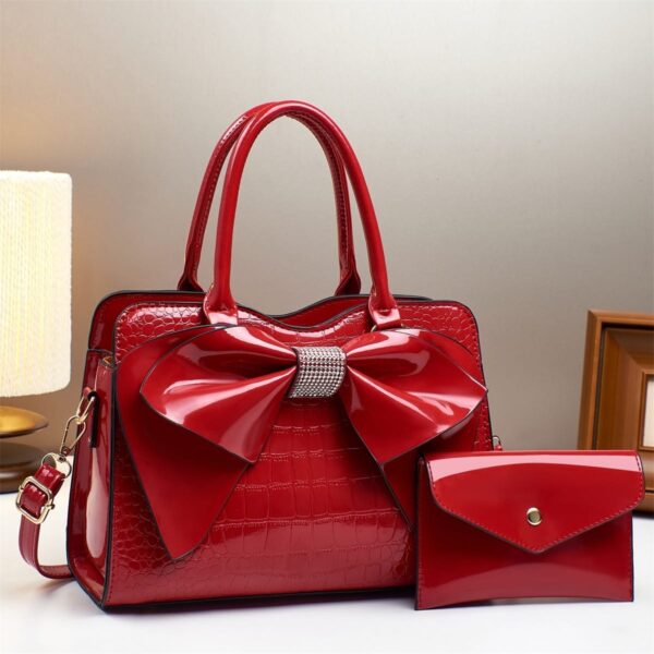 gloss leather bag