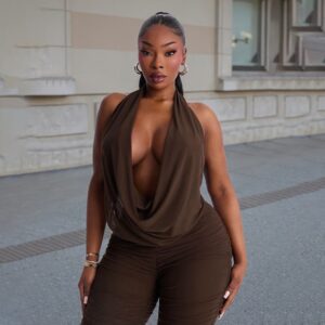 Fashion Ruched Capri Set